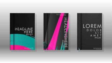 Geometrik tasarım arka planlı kapak kitabı