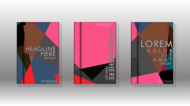 Soyut kitap kapağı düzeninin arka planı. Broşürler, dergiler, vektör şablonları vb. için. Modern tasarımlar Eps 10'da geometrik desenler oluşturur