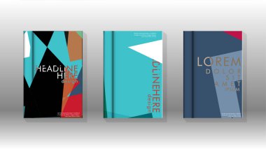 Soyut kitap kapağı düzeninin arka planı. Broşürler, dergiler, vektör şablonları vb. için. Modern tasarımlar Eps 10'da geometrik desenler oluşturur