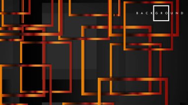 Vektör Modern Soyut Kareler Arka Planlar . siyah ve metal renk degradesi ile. eps 10 şablonu