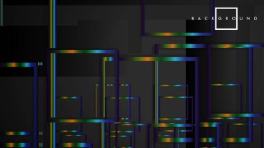 Modern Soyut Vektör Kutusu Arka Plan. renkli degrade şeritler ile. eps 10 şablonu