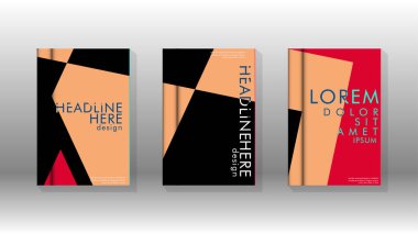 Soyut kitap kapağı düzeninin arka planı. Broşürler, dergiler, vektör şablonları vb. için. Modern tasarımlar Eps 10'da geometrik desenler oluşturur