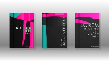 Geometrik tasarım arka planlı kapak kitabı