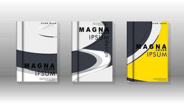 Arka kapak sıvı elemanları ile. Tasarım kavramı kitap. Fütüristik iş düzeni. Dijital poster şablonu. Tasarlamak vektör - eps10