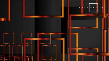 Vektör Modern Soyut Kareler Arka Planlar . siyah ve metal renk degradesi ile. eps 10 şablonu