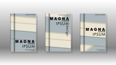 Kitap kapağı kavramı renk ve şekillerin bir kombinasyonu ile soyut geometrik arka plan. vektör tasarımı