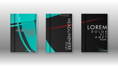 Geometrik tasarım arka planlı kapak kitabı