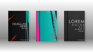 Geometrik tasarım arka planlı kapak kitabı