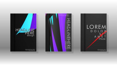 Geometrik tasarım arka planlı kapak kitabı.