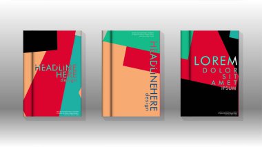 Soyut kitap kapağı düzeninin arka planı. Broşürler, dergiler, vektör şablonları vb. için. Modern tasarımlar Eps 10'da geometrik desenler oluşturur
