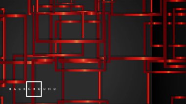 Vektör Modern Soyut Kareler Arka Planlar . siyah ve kırmızı metal renk degradesi ile. eps 10 şablonu
