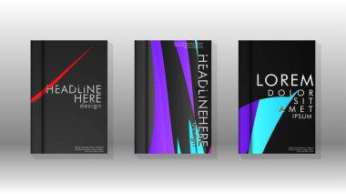 Geometrik tasarım arka planlı kapak kitabı.