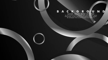 Lüks parlak gri daireler ile soyut metal vektör arka plan