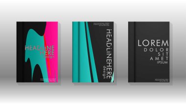 Geometrik tasarım arka planlı kapak kitabı