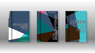 Soyut kitap kapağı düzeninin arka planı. Broşürler, dergiler, vektör şablonları vb. için. Modern tasarımlar Eps 10'da geometrik desenler oluşturur