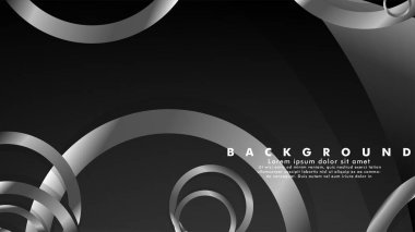 Lüks parlak gri daireler ile soyut metal vektör arka plan