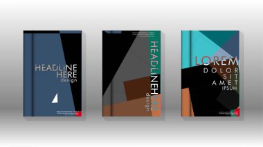 Soyut kitap kapağı düzeninin arka planı. Broşürler, dergiler, vektör şablonları vb. için. Modern tasarımlar Eps 10'da geometrik desenler oluşturur