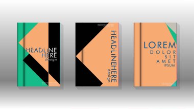 Soyut kitap kapağı düzeninin arka planı. Broşürler, dergiler, vektör şablonları vb. için. Modern tasarımlar Eps 10'da geometrik desenler oluşturur