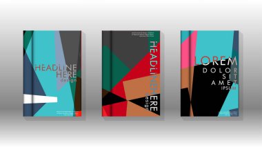 Soyut kitap kapağı düzeninin arka planı. Broşürler, dergiler, vektör şablonları vb. için. Modern tasarımlar Eps 10'da geometrik desenler oluşturur