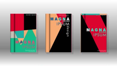 Soyut kitap kapağı düzeninin arka planı. Broşürler, dergiler, vektör şablonları vb. için. Modern tasarımlar Eps 10'da geometrik desenler oluşturur