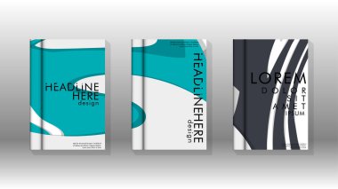 Arka kapak sıvı elemanları ile. Tasarım kavramı kitap. Fütüristik iş düzeni. Dijital poster şablonu. Tasarlamak vektör - eps10