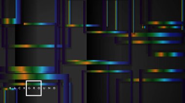 Modern Soyut Vektör Kutusu Arka Plan. renkli degrade şeritler ile. eps 10 şablonu