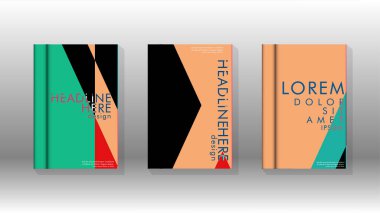 Soyut kitap kapağı düzeninin arka planı. Broşürler, dergiler, vektör şablonları vb. için. Modern tasarımlar Eps 10'da geometrik desenler oluşturur