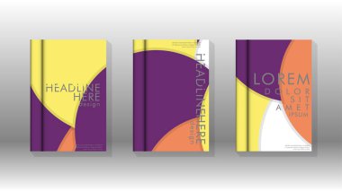 Kurumsal iş yıllık rapor kitap kapağı broşür el ilanı posteri için soyut düşük daire şekil arka plan. Eps10 vektör şablonu