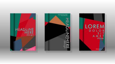Soyut kitap kapağı düzeninin arka planı. Broşürler, dergiler, vektör şablonları vb. için. Modern tasarımlar Eps 10'da geometrik desenler oluşturur