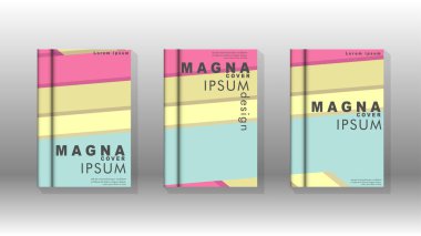 Kapak kitabı kavramı soyut geometrik arka plan renk ve şekillerin bir kombinasyonu ile