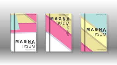 Kapak kitabı kavramı soyut geometrik arka plan renk ve şekillerin bir kombinasyonu ile