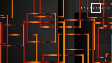 Vektör Modern Soyut Kareler Arka Planlar . siyah ve metal renk degradesi ile. eps 10 şablonu