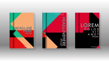 Soyut kitap kapağı düzeninin arka planı. Broşürler, dergiler, vektör şablonları vb. için. Modern tasarımlar Eps 10'da geometrik desenler oluşturur