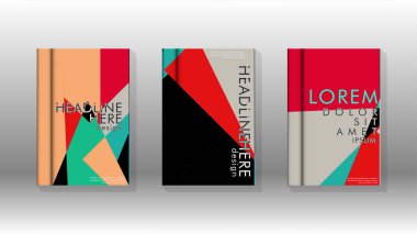 Soyut kitap kapağı düzeninin arka planı. Broşürler, dergiler, vektör şablonları vb. için. Modern tasarımlar Eps 10'da geometrik desenler oluşturur