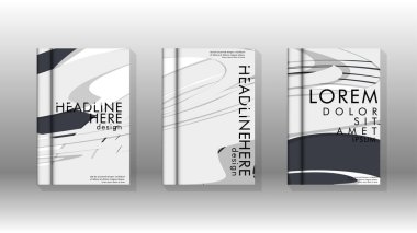 Arka kapak sıvı elemanları ile. Tasarım kavramı kitap. Fütüristik iş düzeni. Dijital poster şablonu. Tasarlamak vektör - eps10