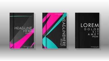 Geometrik tasarım arka planlı kapak kitabı