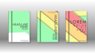 Kapak kitabı kavramı soyut geometrik arka plan renk ve şekillerin bir kombinasyonu ile