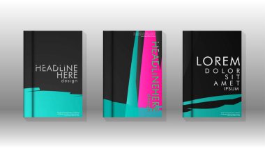 Geometrik tasarım arka planlı kapak kitabı