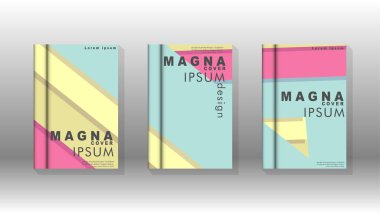 Kapak kitabı kavramı soyut geometrik arka plan renk ve şekillerin bir kombinasyonu ile