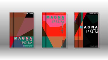 Soyut kitap kapağı düzeninin arka planı. Broşürler, dergiler, vektör şablonları vb. için. Modern tasarımlar Eps 10'da geometrik desenler oluşturur