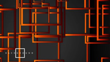 Vektör Modern Soyut Kareler Arka Planlar . siyah kırmızı turuncu degrade ile. eps 10 şablonu