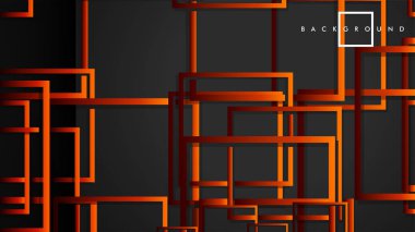 Vektör Modern Soyut Kareler Arka Planlar . siyah kırmızı turuncu degrade ile. eps 10 şablonu