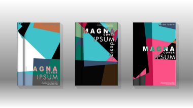 Soyut kitap kapağı düzeninin arka planı. Broşürler, dergiler, vektör şablonları vb. için. Modern tasarımlar Eps 10'da geometrik desenler oluşturur