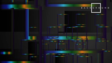 Modern Soyut Vektör Kutusu Arka Plan. renkli degrade şeritler ile. eps 10 şablonu