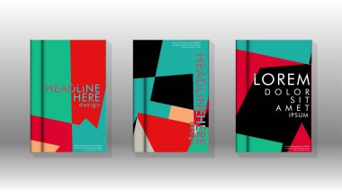 Soyut kitap kapağı düzeninin arka planı. Broşürler, dergiler, vektör şablonları vb. için. Modern tasarımlar Eps 10'da geometrik desenler oluşturur