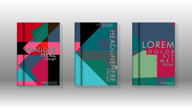Soyut kitap kapağı düzeninin arka planı. Broşürler, dergiler, vektör şablonları vb. için. Modern tasarımlar Eps 10'da geometrik desenler oluşturur