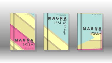 Kapak kitabı kavramı soyut geometrik arka plan renk ve şekillerin bir kombinasyonu ile