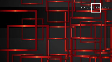 Vektör Modern Soyut Kareler Arka Planlar . siyah ve kırmızı metal renk degradesi ile. eps 10 şablonu