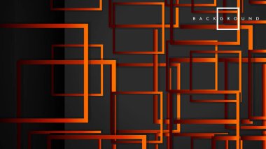 Vektör Modern Soyut Kareler Arka Planlar . siyah kırmızı turuncu degrade ile. eps 10 şablonu