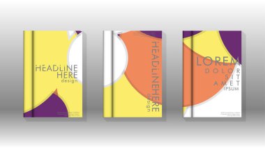 Kurumsal iş yıllık rapor kitap kapağı broşür el ilanı posteri için soyut düşük daire şekil arka plan. Eps10 vektör şablonu